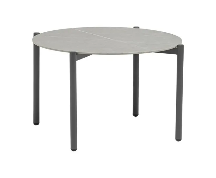 Sale Table de jardin ronde Johari - ?70xH72cm - Aluminium - Gris clair Tables De Jardin|Meubles De Jardin