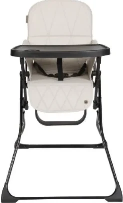 Lucky Chaise haute pour enfant - Chaise haute compacte pliable - Beige Chaises Hautes Et Coussin