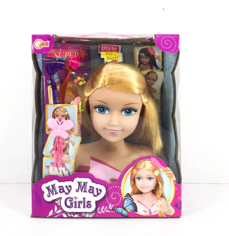 Online Tête coiffure blonde Poupées Et Peluches