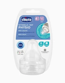 Tétine Phystiologiques Anti-Coliques silicone 4M+ x2 Allaitement Au Biberon