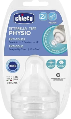 Sale Tétine Phystiologiques Anti-Coliques silicone 2M+ x2 Allaitement Au Biberon