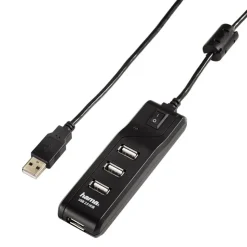 Outlet Usb 2.0 Hub 1:4 on / off switch noir Câbles