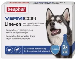 Sale Vermicon Line-On chien moyen 3x3 ml Soins
