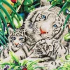 Sale White Tiger&Cubs Diamond Artisanat