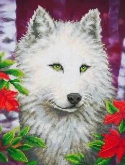 Clearance White Wolf Diamond Artisanat