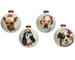 Best 1X boule Noël Chien 8 cm Décoration De Sapin