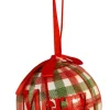 Sale 3x boules noël carreaux ro/vert Décoration De Sapin