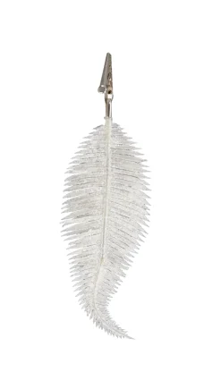 New 6x épingle avec plume blanc Décoration De Sapin